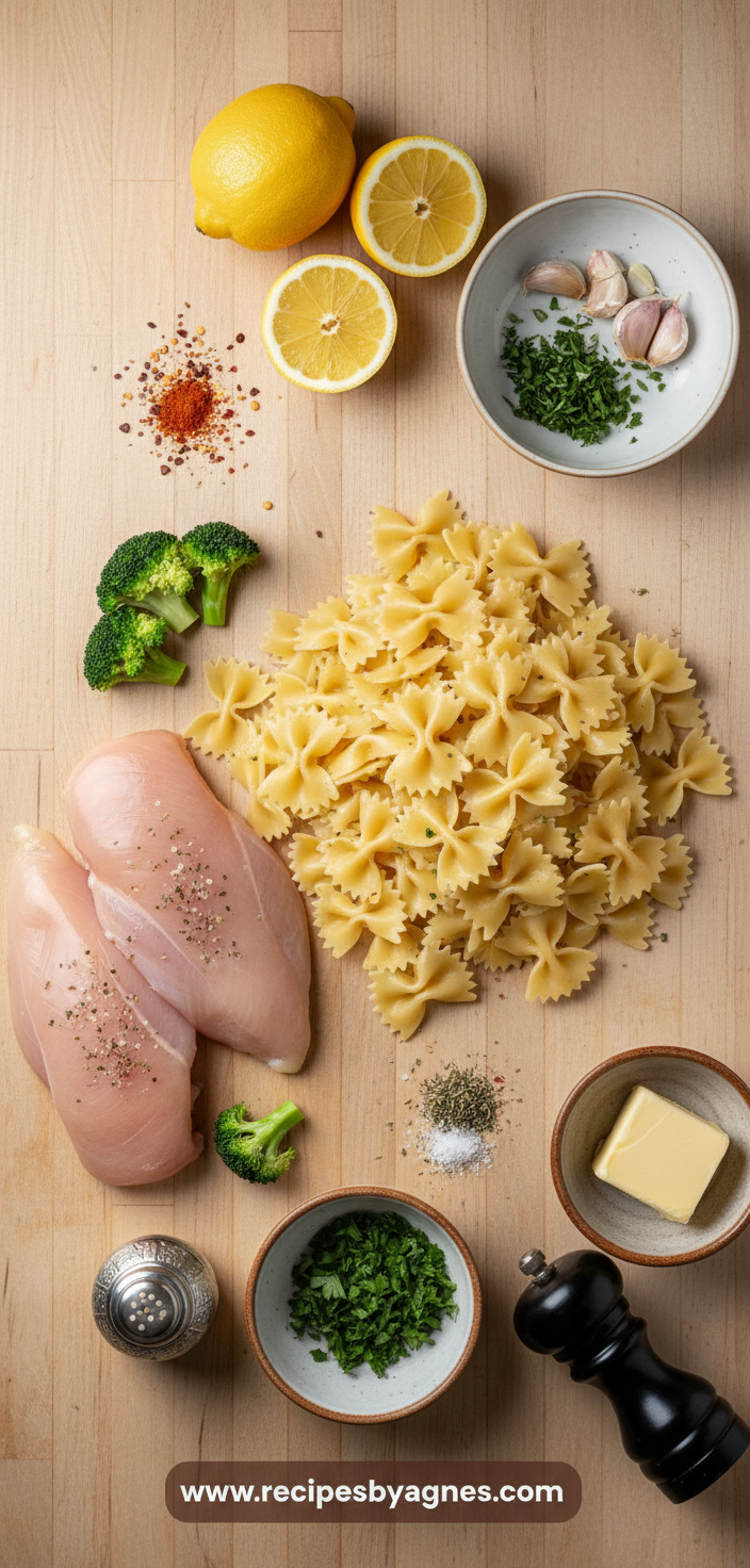 Ingredients for Instant Pot chicken and rice including chicken, rice, vegetables and seasonings