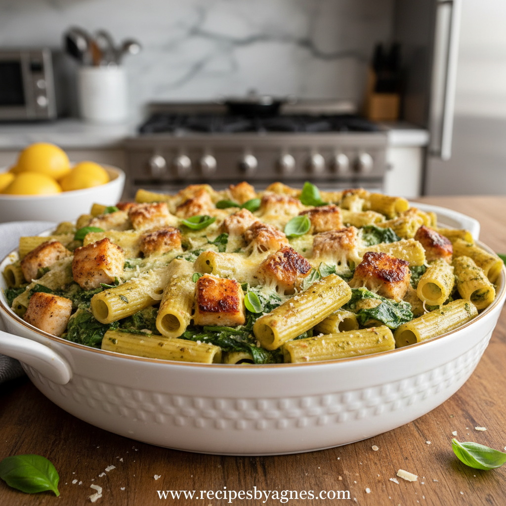 creamy-pesto-chicken-pasta-bake---easy-recipe_feature