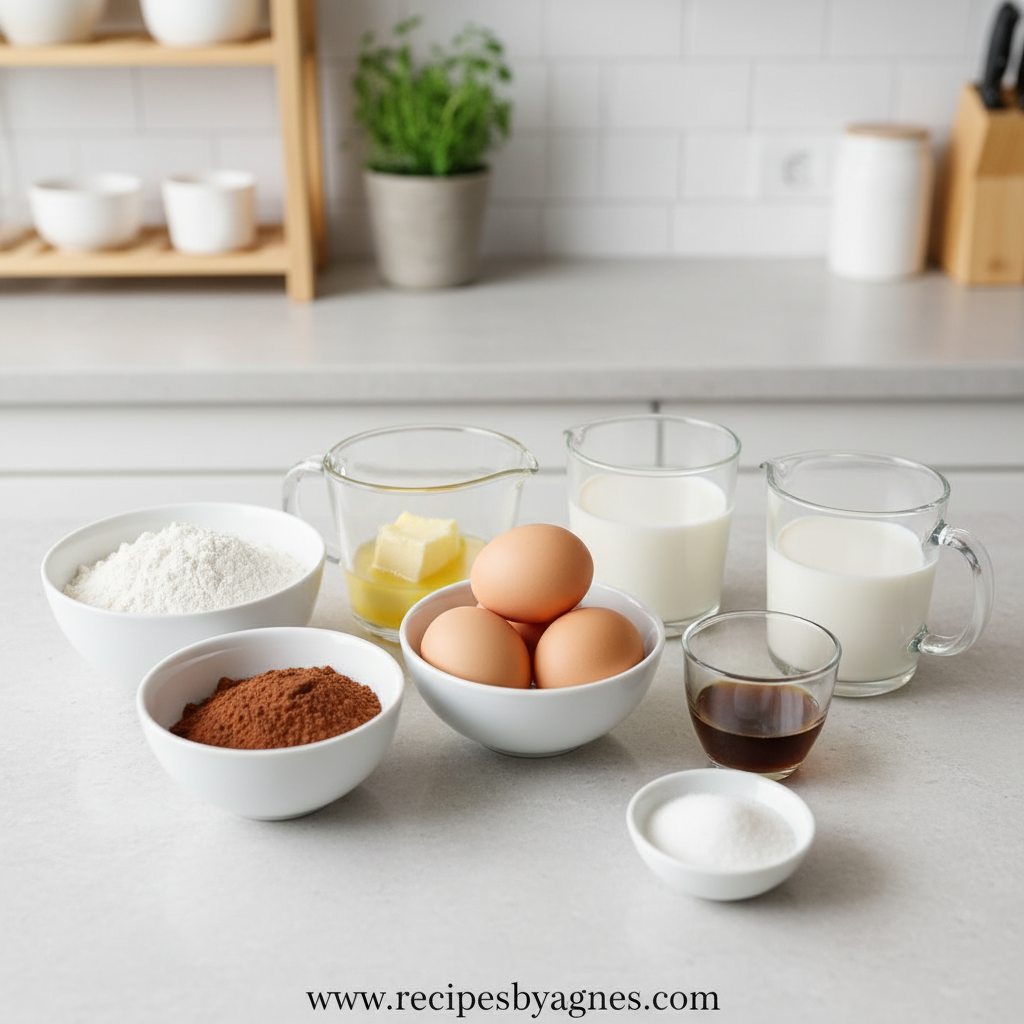 Ingredients for creamy herb chicken and roasted potatoes