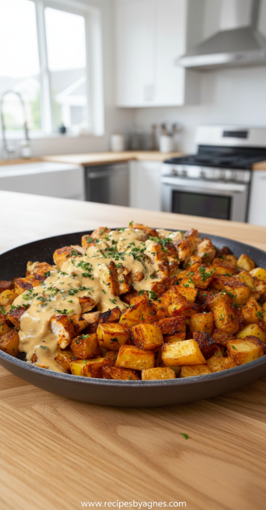 high-protein-creamy-garlic-chicken---crispy-potatoes_feature
