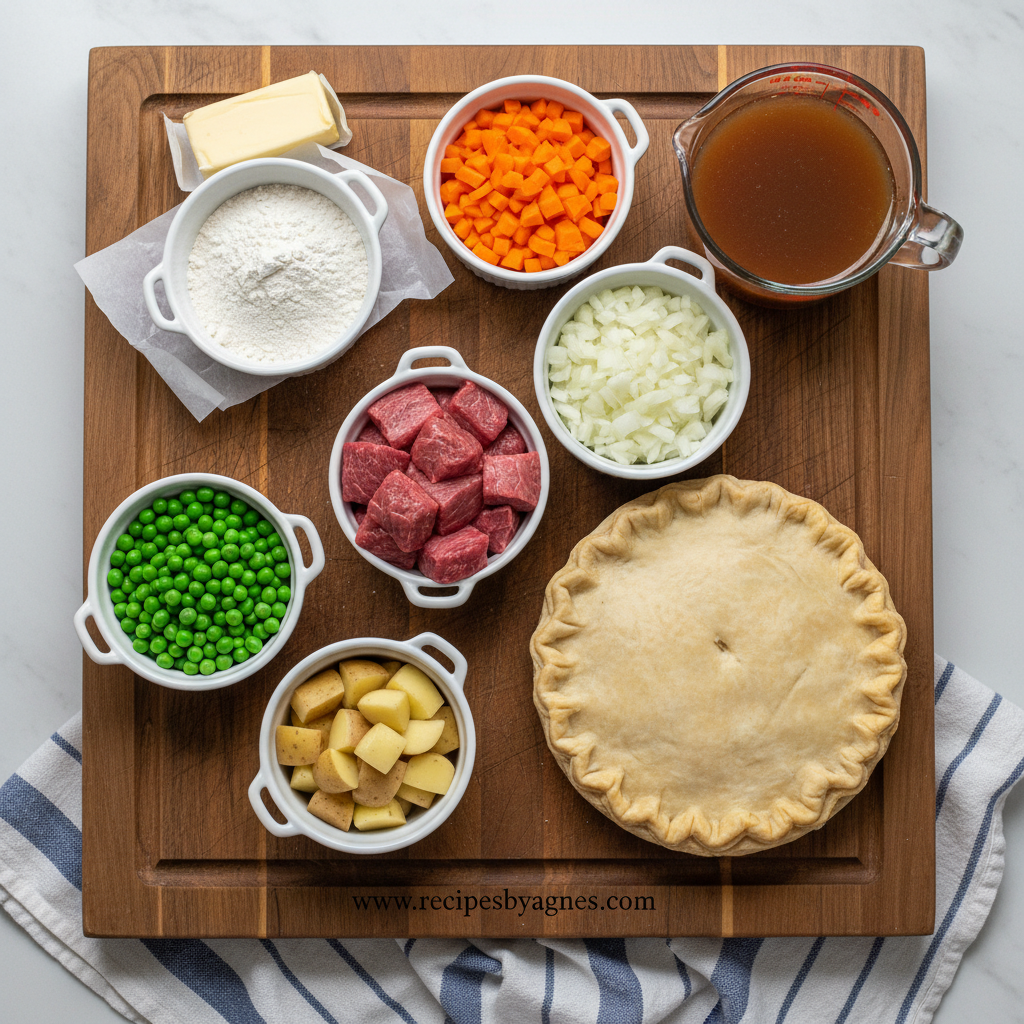 Ingredients for Classic Beef Pot Pie