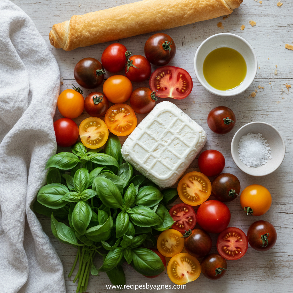 Ingredients for Heirloom Tomato Ricotta Tart