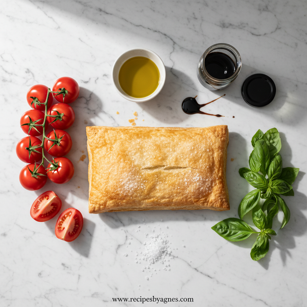 Ingredients for Tomato Puff Pastry Tart