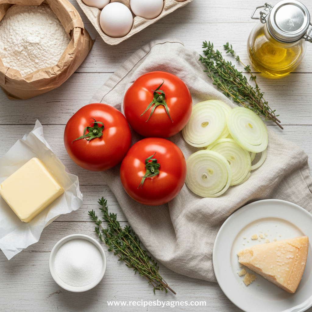 Ingredients for Beefsteak Tomato Tart