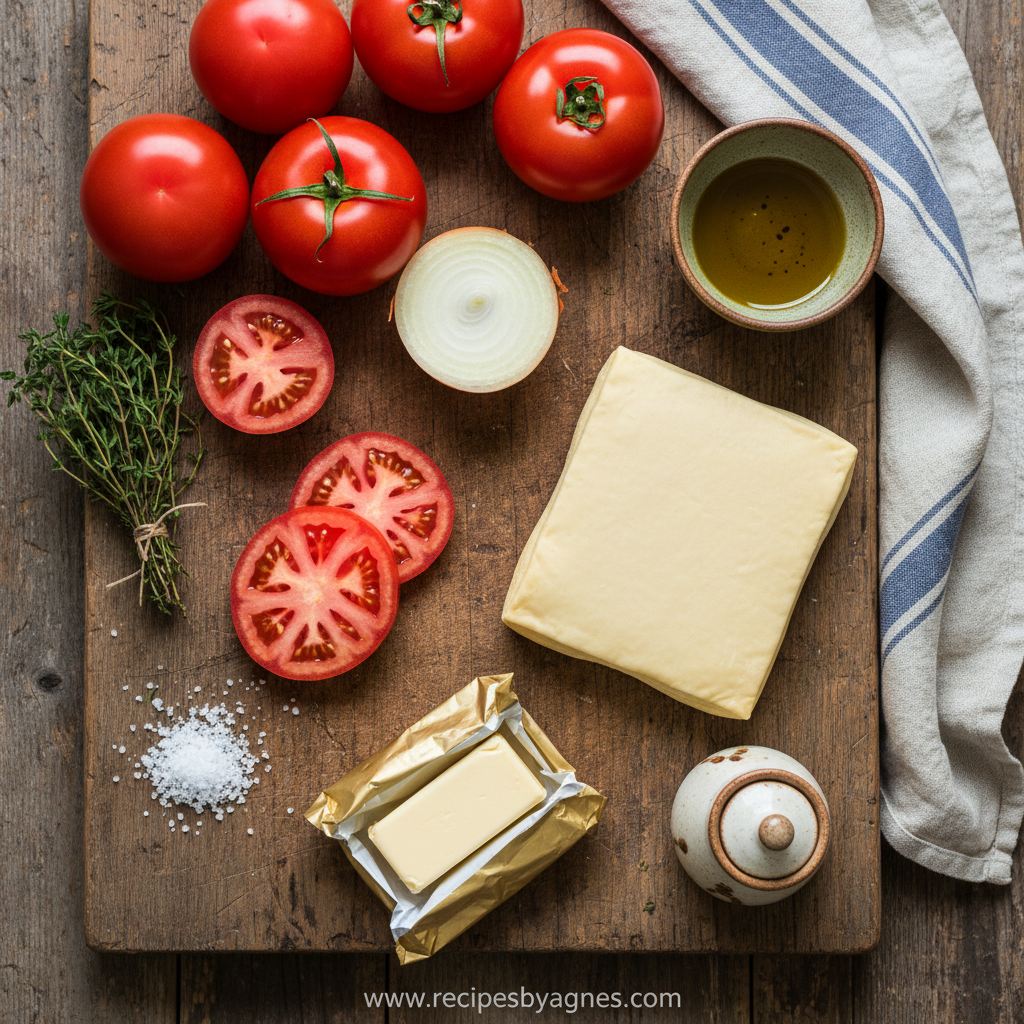 Ingredients for Beefsteak Tomato Tart
