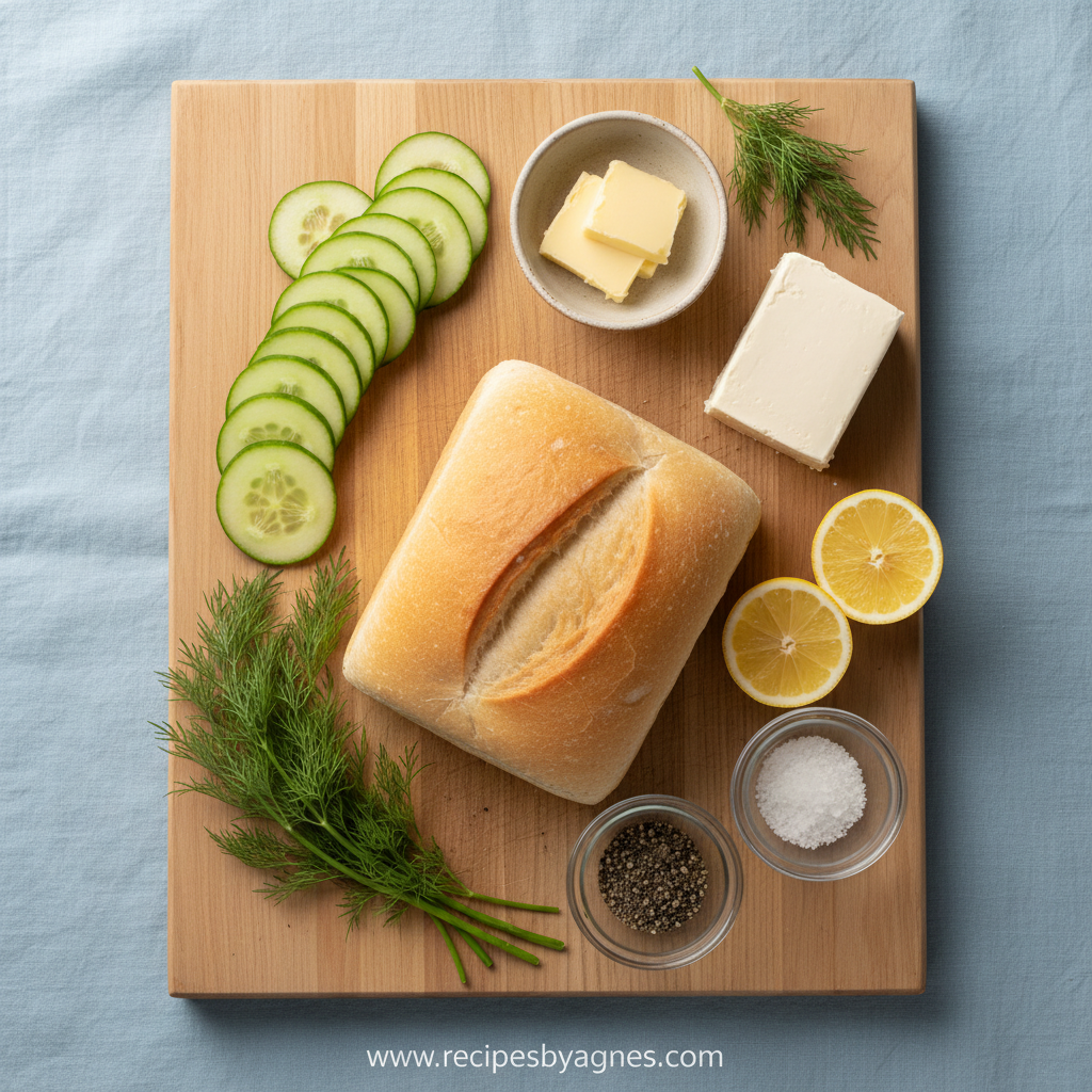 Ingredients for Classic Cucumber Sandwiches