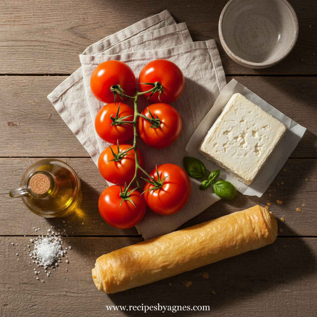 Ingredients for Tomato Cheese Tart