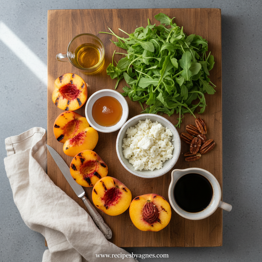 Ingredients for Grilled Peach Salad