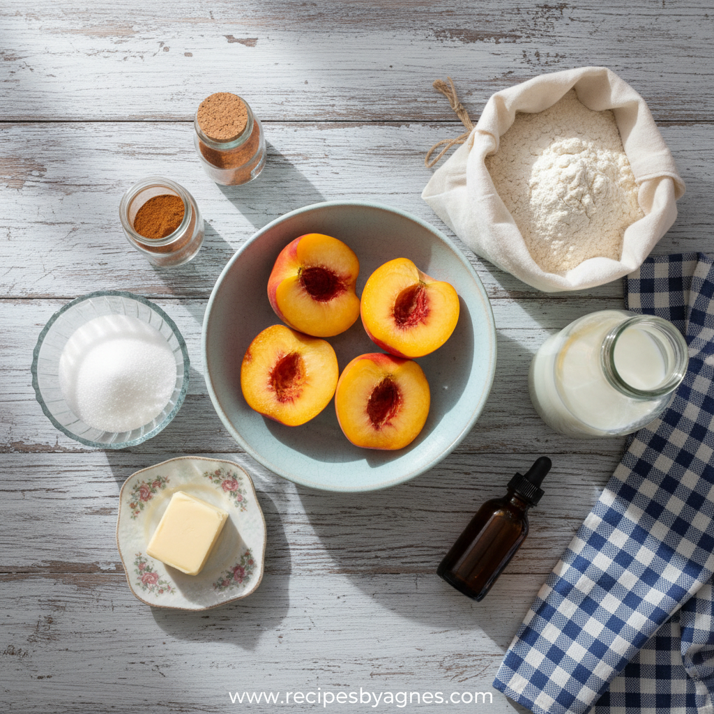 Ingredients for Paula Deen Peach Cobbler