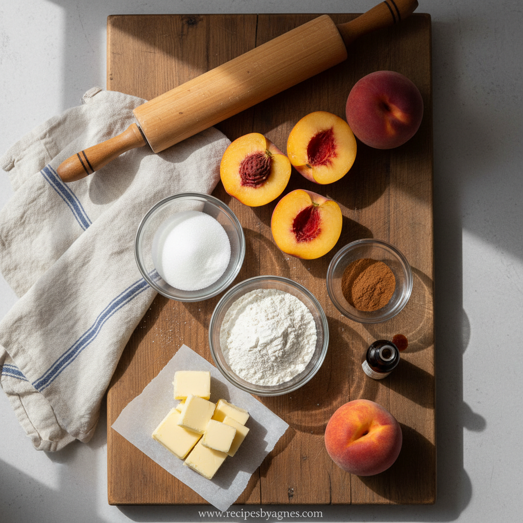 Ingredients for Southern Peach Cobbler